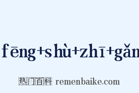fēng+shù+zhī+gǎn是什么意思的图片